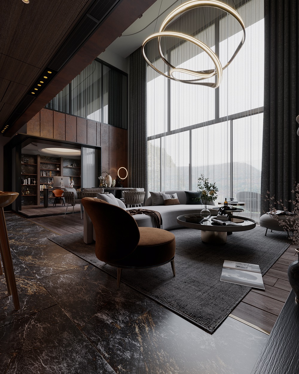 Duplex thiết kế theo hướng sang trọng đẳng cấp