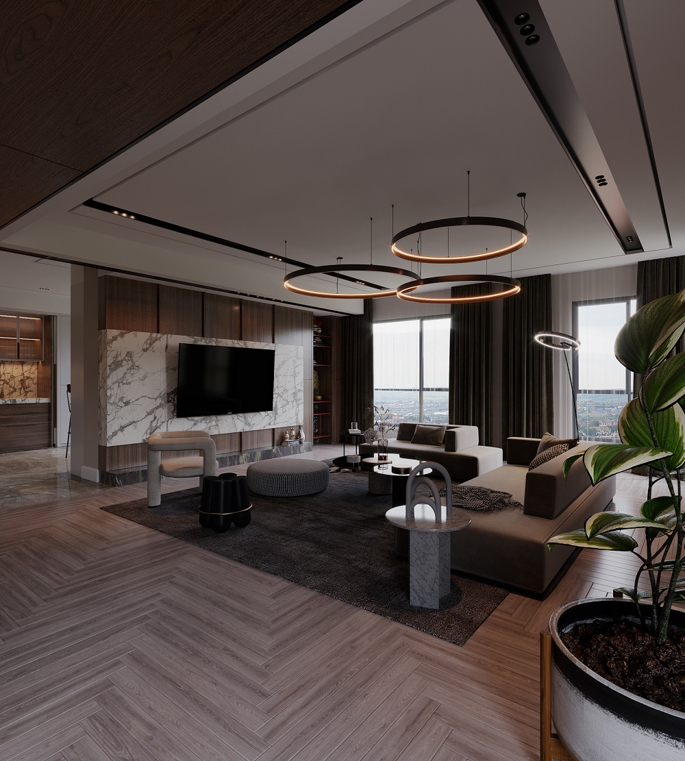 Không gian thiết kế penthouse sang trọng