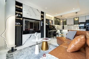 Tùy vào diện tích không gian rộng hay hẹp sẽ quyết định chọn phương án thiết kế phù hợp